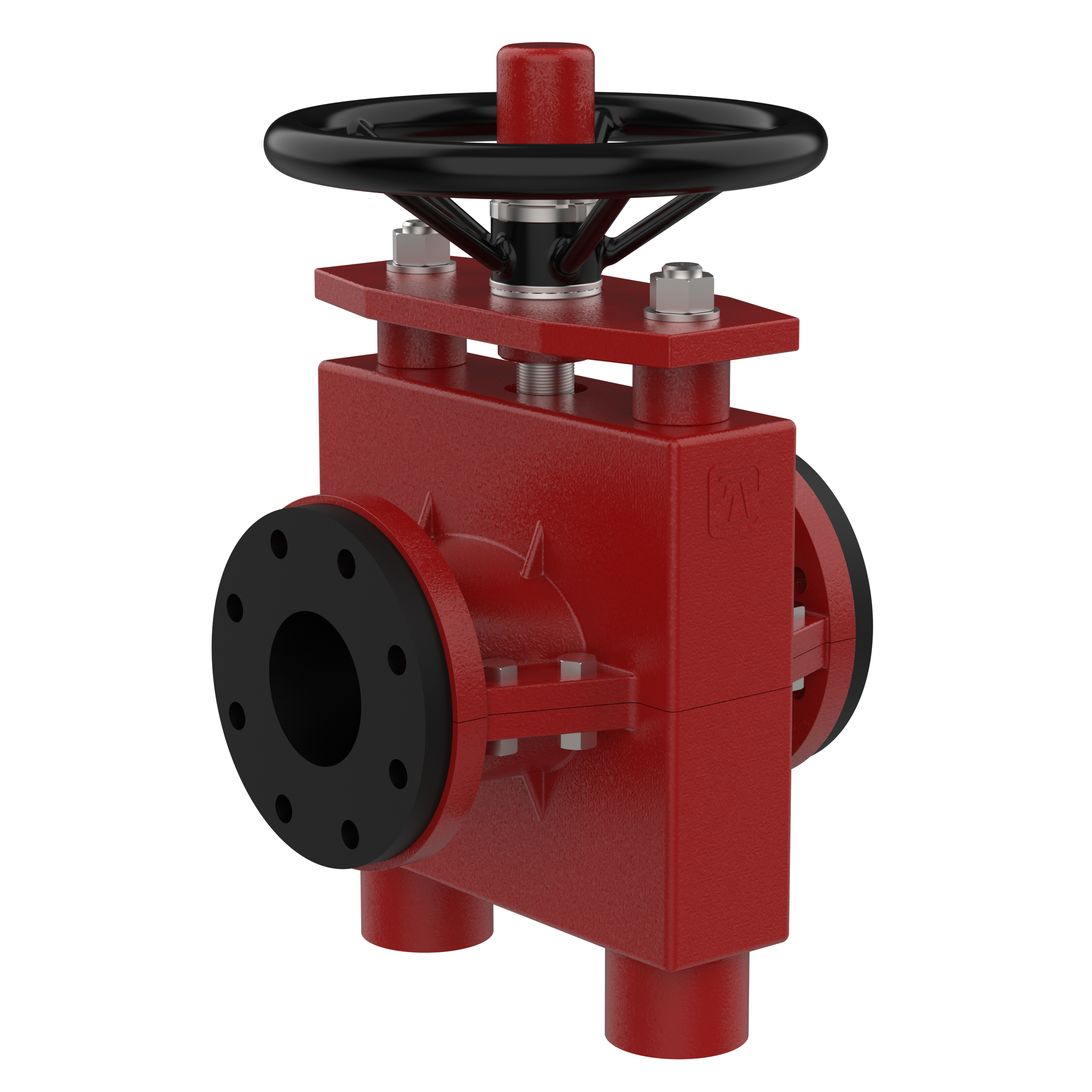 Reinforced pinch valve with ductile-iron body and natural rubber seat, DN20, PN10. PA820 series 